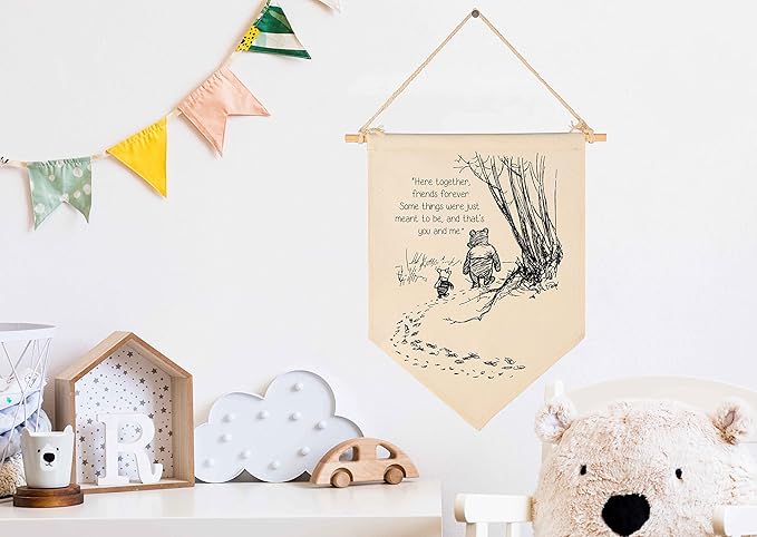 Winie Nursery Flag the Pooh,Nursery Wall Decor