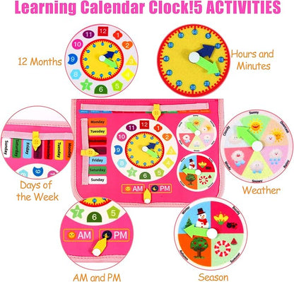 Busy Board for Toddlers, Montessori Toys Developing Sensory Activity Book 3-12 Year