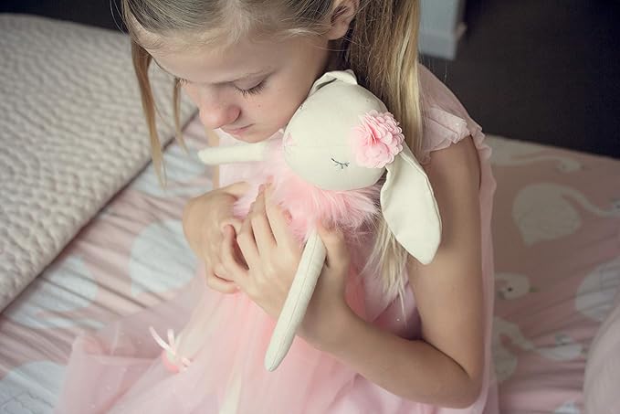 Lilly The Bunny | Beautiful Cream Cotton Linen Plush Doll with Floppy Ears, Arms & Legs