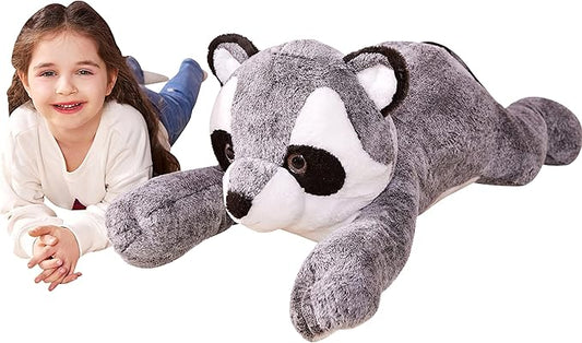 IKASA Giant Raccoon Stuffed Animal Plush Toy,Large Racoon 30" Cute Jumbo Soft Toys