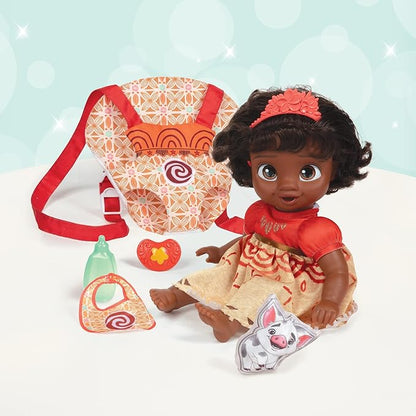Disney Princess Moana Baby Doll Deluxe with Tiara, Carrier
