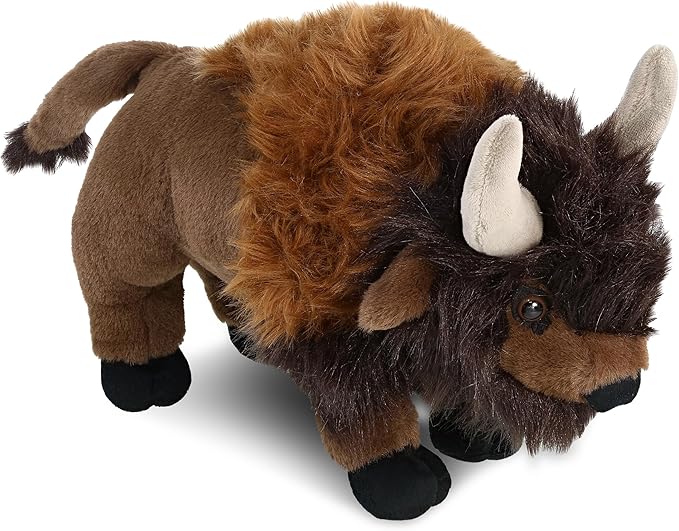 DolliBu Buffalo Super Soft Stuffed Animal, Cute Realistic Stuffed Animals for Girls 13 Inches