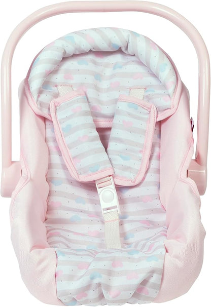 Adora Baby Doll Car Seat Carrier with Removable Seat Cover - Machine Washable, Fits Most Dolls & Plush Animals Up To 20” 2+ -
