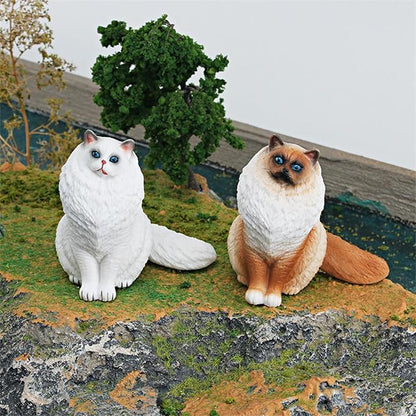 Ragdoll Cat Figurine Big Cat Animal Action Figure Cat Toy