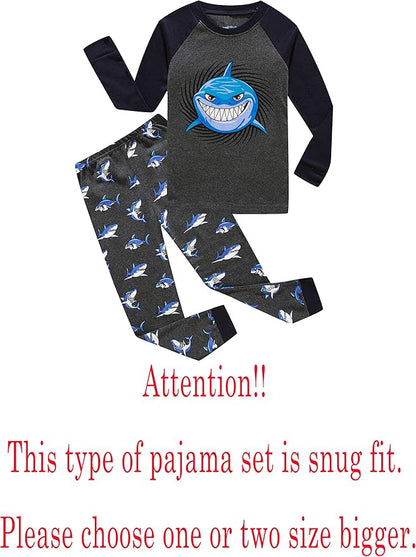 Family Feeling Little Big Boy Pajamas Sets 100% Cotton Pjs