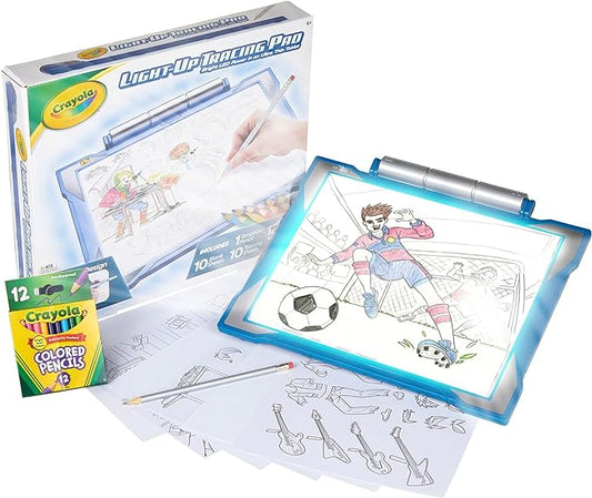 Crayola Light Up Tracing Pad - Blue, Tracing Light Box for Kids, Drawing Pad, Toys for Kids, Gift for Boys & Girls, Ages 6, 7, 8