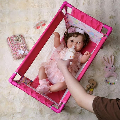 BABESIDE Baby Doll Crib, Baby Doll Bed for 17-21 Dolls