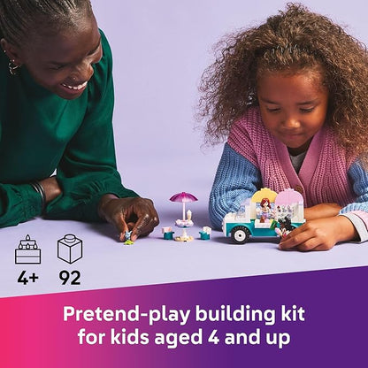 LEGO Friends Heartlake City Ice Cream Truck Toy - Building Toy Pretend Play Set for Kids, Girls and Boys, Ages 4+ - Preschool Building Blocks with 2 Minidolls and Rabbit Figure - 42644