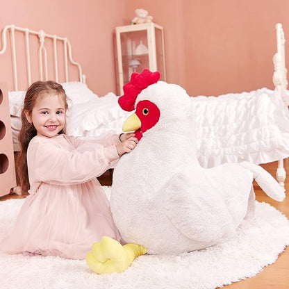 IKASA Giant Chicken Stuffed Animal Plush Toy,23" Large Hen Henny Cute Jumbo Soft Toys