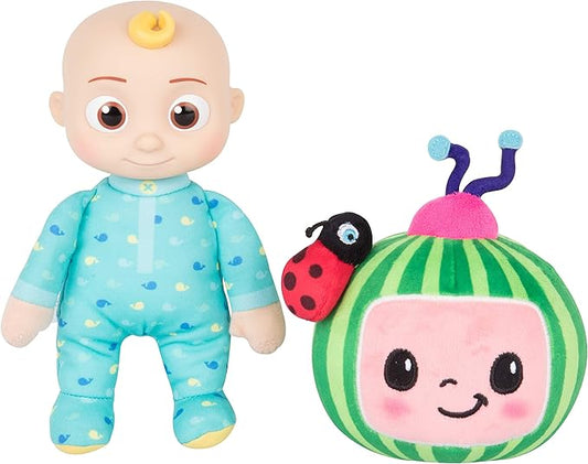 CoComelon 8-Inch JJ & Melon Plush 2-Pack - Officially Licensed Soft & Squishy Stuffed Animal Doll Toys 1-3 - 3