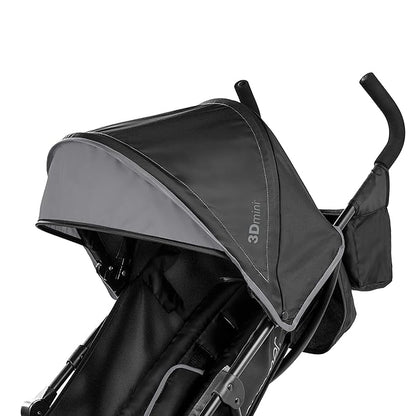 Summer by Ingenuity 3D Mini Convenience Stroller – Lightweight Stroller with Compact Fold, Multi-Position Recline, Canopy with Pop Out Sun Visor and More – Umbrella Stroller for Travel and More, Gray