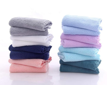 16 Pack Baby Washcloths - Luxury Multicolor Coral Fleece 10x10 Inch