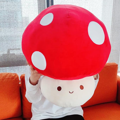 Large Mushroom Plush Toy, Mushroom Stuffed Animal Hugging Throw Pillow Plushies Doll Toy 23.6inch)