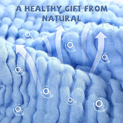 MUKIN Baby Washcloths - Soft Face Cloths for Newborn, Absorbent Bath Wipes 6-12x12 inches
