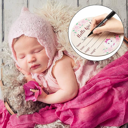 R HORSE Baby Birth Announcement Sign with Maker Pen Hello
