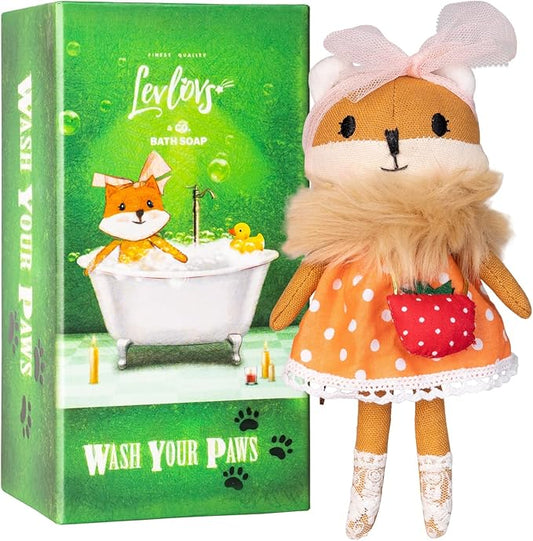 LEVLOVS Christmas Fox Designer Doll Mouse in a Matchbox Danish