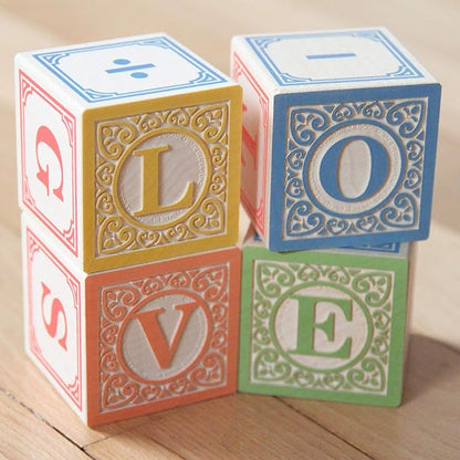 Uncle Goose Classic ABC Blocks with Wagon - Made in