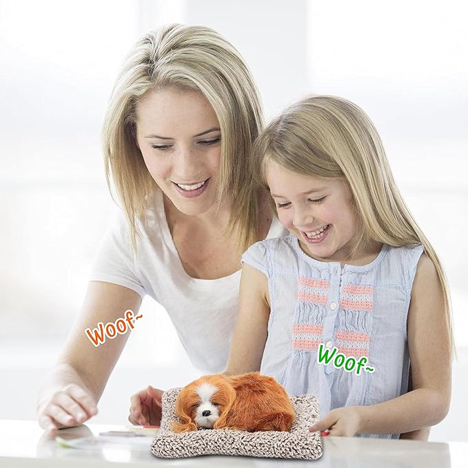 Easfan Simulation Puppy Plush Toy with Sound Lovely Animal Doll