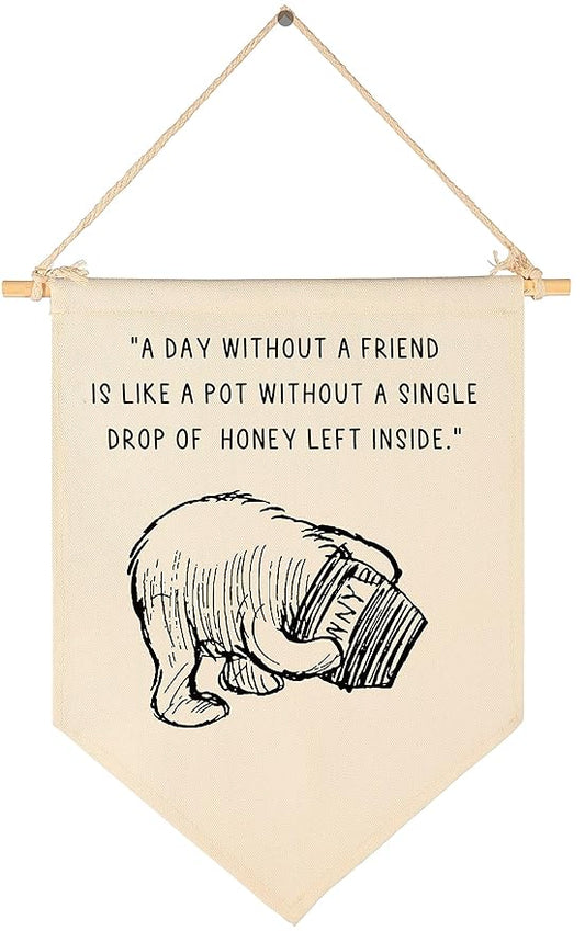 Winie Nursery Flag the Pooh,Nursery Wall Decor