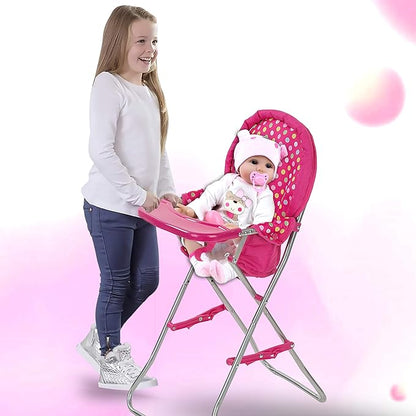 fash n kolor Baby Doll High Chair, Fits 18 inch Baby Dolls