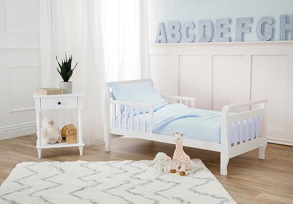 American Baby Company Heavenly Soft Minky Dot Chenille Toddler Bedding Set, Blue, 4 Piece, for Boys and Girls