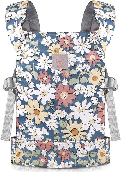 GAGAKU Baby Doll Carrier Kids Toy Baby Carrier Dolls Toy Baby Doll Sling Reborn Baby Doll Carrier with Adjustable Straps for Stuffed Animal Doll Accessories - Gray