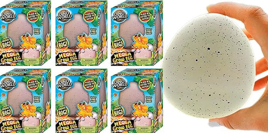 JA-RU Giant Dinosaur Eggs Water Growing Toys (6 Eggs) Animals That Grow in Water for Kids. Dinosaur Goodie Bags, Science Party Favors 1747-6p