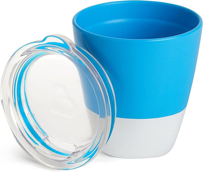 Munchkin® Color Me Hungry 7pc Toddler Feeding Supplies Set, Includes Plates, Bowl, Open Cup and Utensils in a Gift Box, Blue