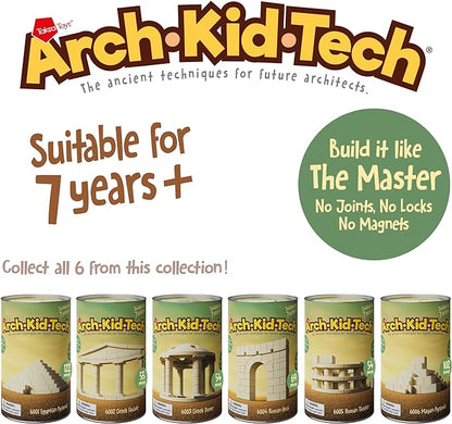 Taksa Toys Ancient Roman Arch Stem Toys Premium Educational Stackable Building Blocks, for Kids Ages 7 8 9 10+ Years Old, Indoor Architectural Kit Construction Games, Montessori Children Toys 69 Pcs
