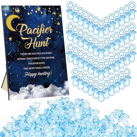 Thyle 51 Pcs Pacifier Hunt Baby Shower Games Include Baby 50 Acrylic