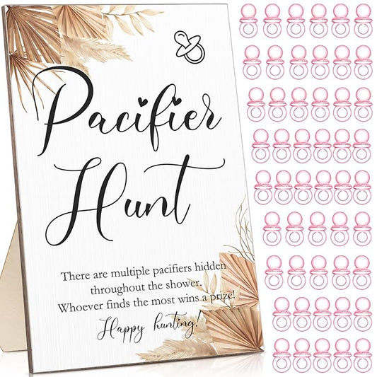 51 Pcs Cool Baby Shower Games Include Baby Pacifier Hunt 50 Acrylic
