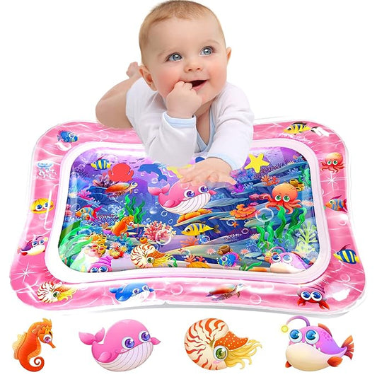 Infinno Tummy Time Mat Premium Baby Water Play Mat for Infants and Toddlers Baby Toys for 3 to 24 Months, Strengthen Your Baby's Muscles