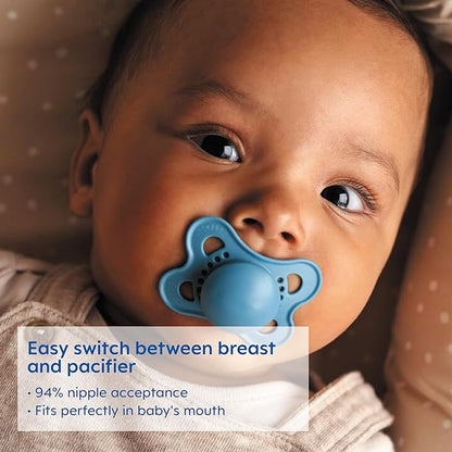 MAM Original Matte Baby Pacifier, Nipple Shape Helps Promote Healthy Oral Development 0-6 Months (2 Count)
