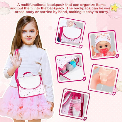 Baby Doll Care Set, Baby Doll Feeding Playset 20Pcs 3 4 5 6+