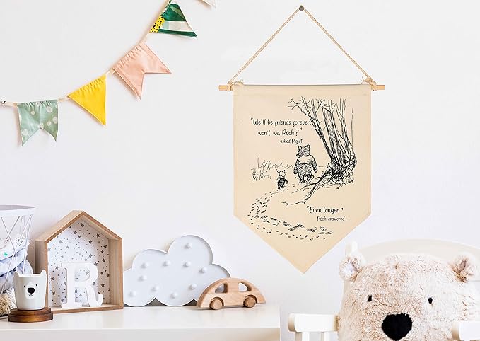 Winie Nursery Flag the Pooh,Nursery Wall Decor