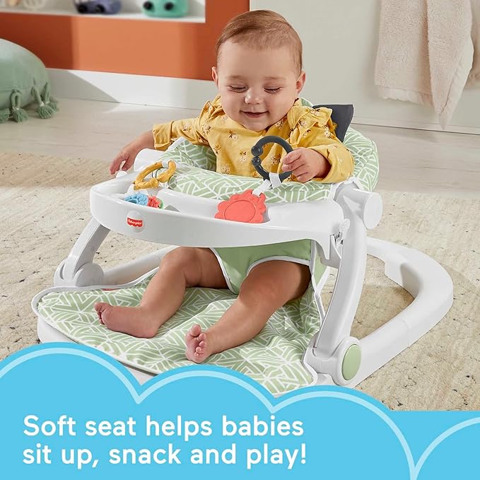 Fisher-Price Baby Portable Baby Chair Sit-Me-Up Floor Seat with Snack