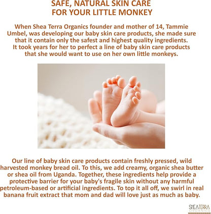 Shea Terra Organics Mama and Baby Collection | Bananas & Monkey Bread Baby Lotion 16oz