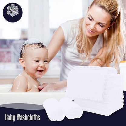 16 Pack Baby Washcloths - 10x10 Inch, Microfiber baby towel