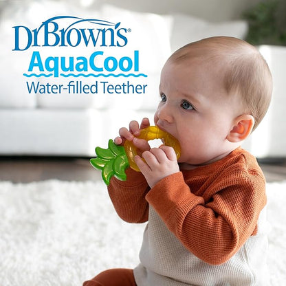 Dr. Brown's AquaCool Water-Filled Baby Teether, Cools & Massages Sore Gums 2 Pack, 3m+