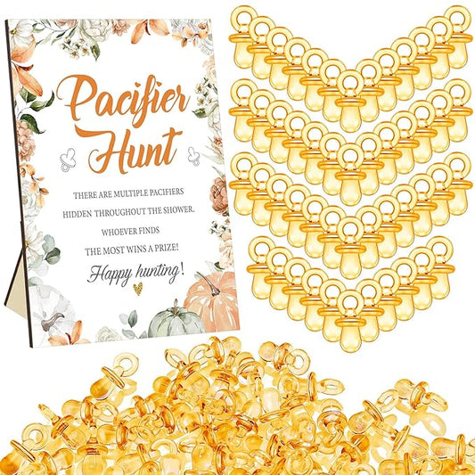 Thyle 51 Pcs Pacifier Hunt Baby Shower Games Include Baby 50 Acrylic