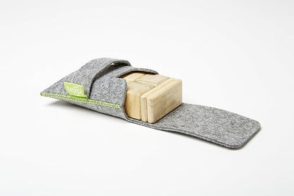 8 Piece Tegu Pocket Pouch Magnetic Wooden Block Set, Natural