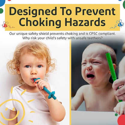 Hollow Teething Tubes - Baby Teething Toys for Babies 0-6 Months, Teething Toys for Babies 6-12 Months