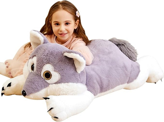 IKASA Giant Wolf Stuffed Animal Plush Toy, 30" Large Jumbo