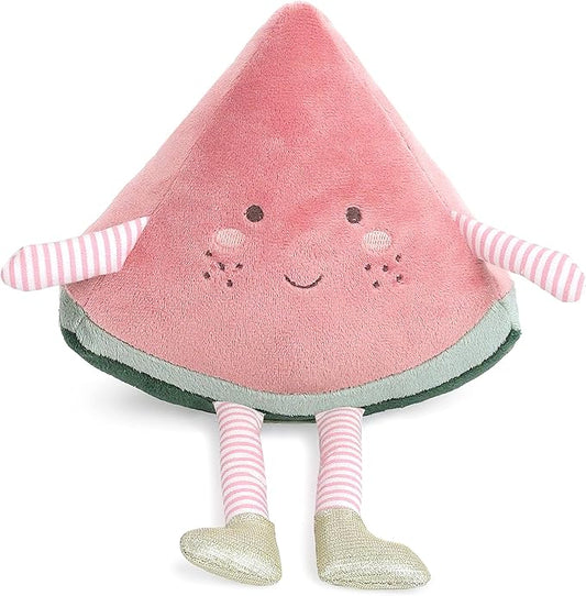 MON AMI Premium Water-Melonie Soft Stuffed Plush Toy 10”, Whimsical Adorable Face - Handcrafted Squishable Fruit Doll
