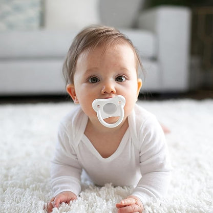Dr. Brown's HappyPaci 100% Silicone Baby Pacifier, Contoured One-Piece Design 0-6m, BPA-Free, 3 Pack