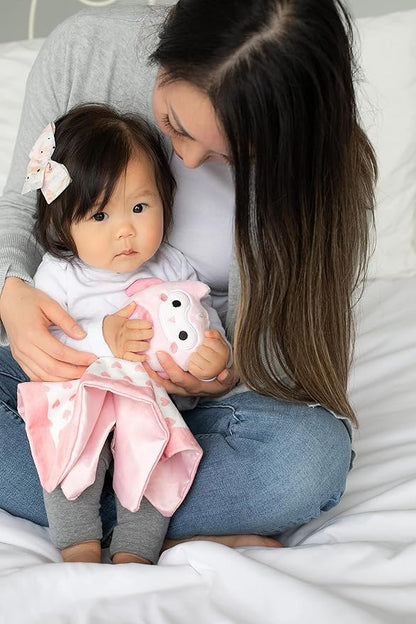 Pearhead Owl Security Blanket, Soft Baby Lovey for Babies