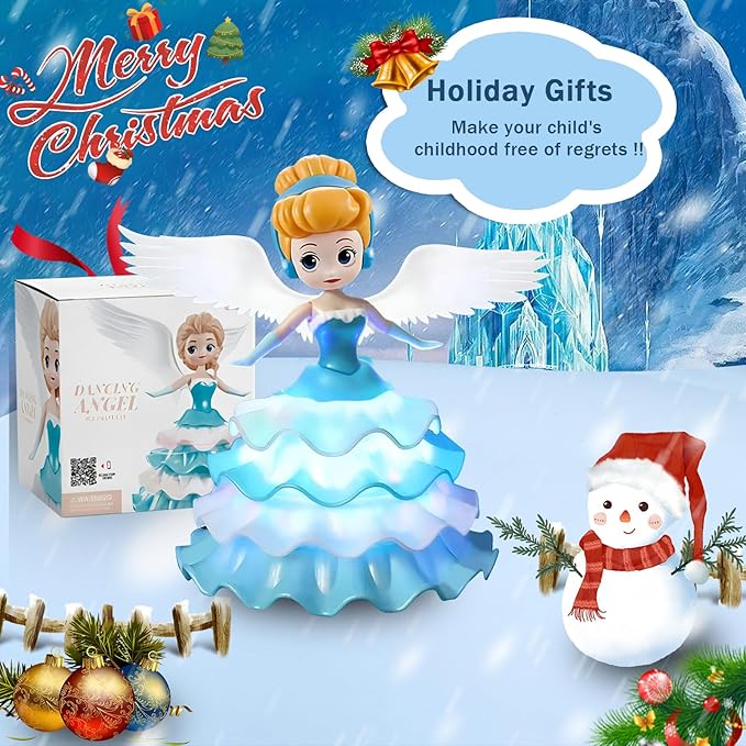 Dancing Princess Toys for Girls,Electric Cars Angel Doll with Colorful 3 4 5 6 (159B)