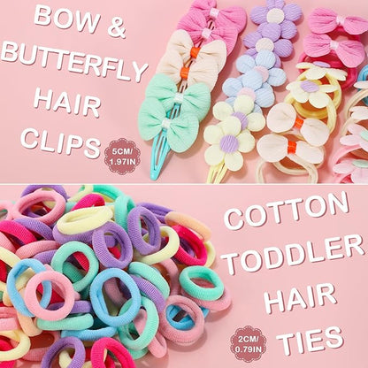 156 Pcs Toddler Hair Ties Girls Hair Accessories, Baby Hair