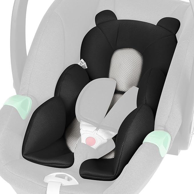 Baby Support Cushion - Breathable 3D Mesh Infant Insert for Strollers, Car Seats, High Chairs, and More - Perfect for Newborns (Black)