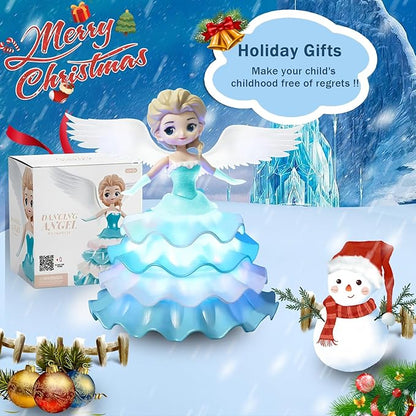 Dancing Princess Toys for Girls,Electric Cars Angel Doll with Colorful 3 4 5 6 (159A)